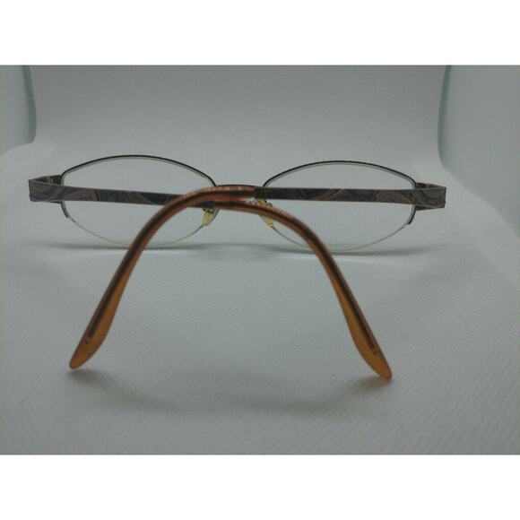 BULOVA “TARRAGONA” Eyeglasses Frame Half Rimless 51-17-135 Brown/Gold OE54 - Picture 9 of 11